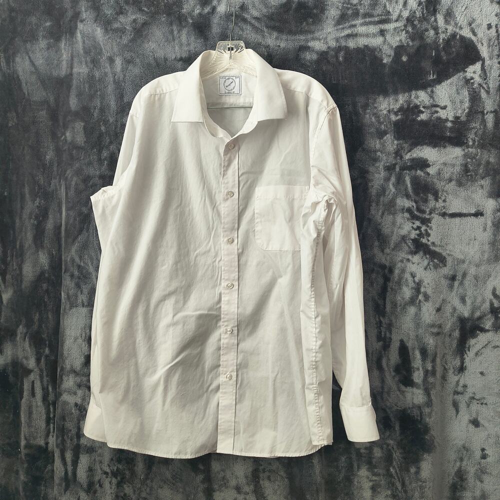 Bespoke Long Sleeve White Dress Shirt XL 17-17.5